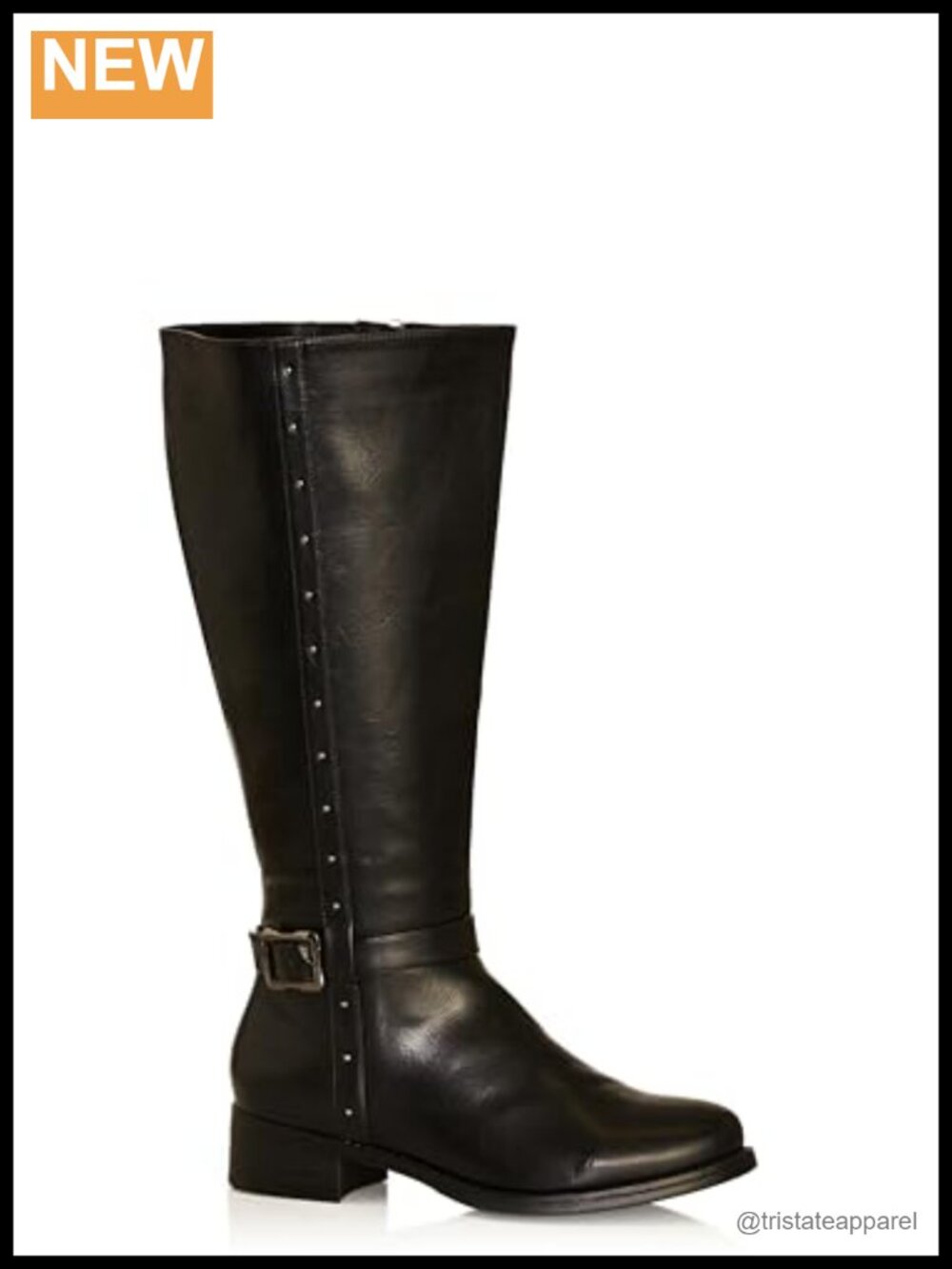 Avenue Women's Extra Wide Fit Studded Tall Boot Faux Leather Knee High
